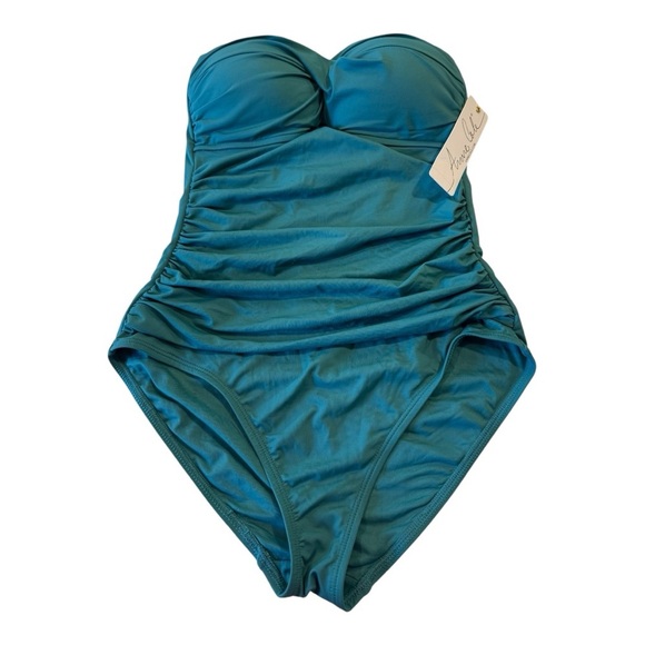 Anne Cole one-piece bandeau swimsuit by Ocean Green, size 6 MYMO00501 NEW - Picture 13 of 13